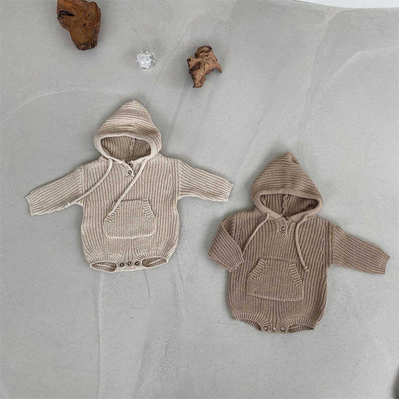 Rompers 2022 Autumn Winter Baby Knitting Hoodies Bodysuit Kid Boy Pocket Simple Solid Cotton Jumpsuit Girls Comfortable Outfits J220922, Beige
Rompers 2022 Autumn Winter Baby Knitting Hoodies Bodysuit Kid Boy Pocket Simple Solid Cotton Jumpsuit Girls Comfortable Outfits J220922, Beige