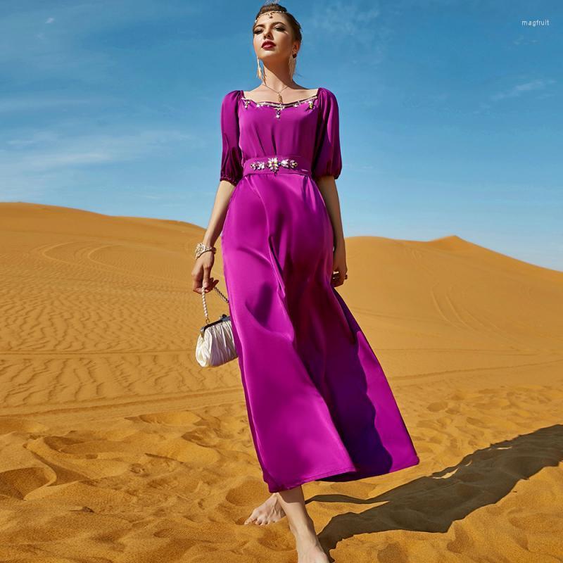 Casual Dresses Muslim Women Short Sleeve Evening Kaftan Fashion Long Robe Abaya Dubai Turkish Dress Arab Islamic Femme Clothing 2022, Rose
Casual Dresses Muslim Women Short Sleeve Evening Kaftan Fashion Long Robe Abaya Dubai Turkish Dress Arab Islamic Femme Clothing 2022, Rose