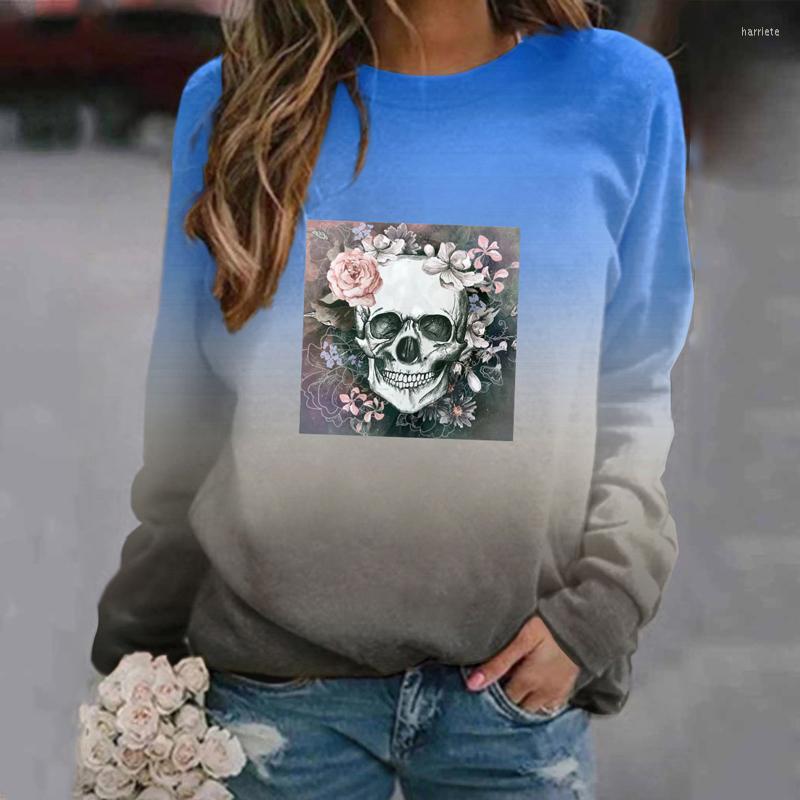 Women's Hoodies 2022 Autumn And Winter Women Rainbow Gradient Sweatshirt Ghost Skull Print Round Neck Long-sleeved Hoodie Loose Casual Tops
Women's Hoodies 2022 Autumn And Winter Women Rainbow Gradient Sweatshirt Ghost Skull Print Round Neck Long-sleeved Hoodie Loose Casual Tops