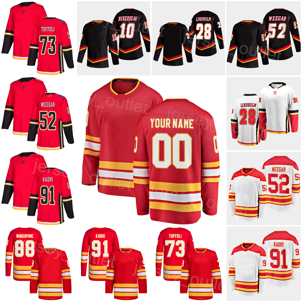 Men Hockey Reverse Retro 52 Mackenzie Weegar Jersey 10 Jonathan Huberdeau 73 Tyler Toffoli 91 Nazem Kadri 28 Elias Lindholm 25 Jacob Markstrom 88 Andrew Mangiapane, White
Men Hockey Reverse Retro 52 Mackenzie Weegar Jersey 10 Jonathan Huberdeau 73 Tyler Toffoli 91 Nazem Kadri 28 Elias Lindholm 25 Jacob Markstrom 88 Andrew Mangiapane, White