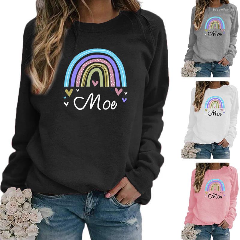 Women's Hoodies 2022 Autumn And Winter Top Coat Colorful Rainbow Pattern Printing Women's Sweat Shirt Round Neck Long-sleeved Women
Women's Hoodies 2022 Autumn And Winter Top Coat Colorful Rainbow Pattern Printing Women's Sweat Shirt Round Neck Long-sleeved Women