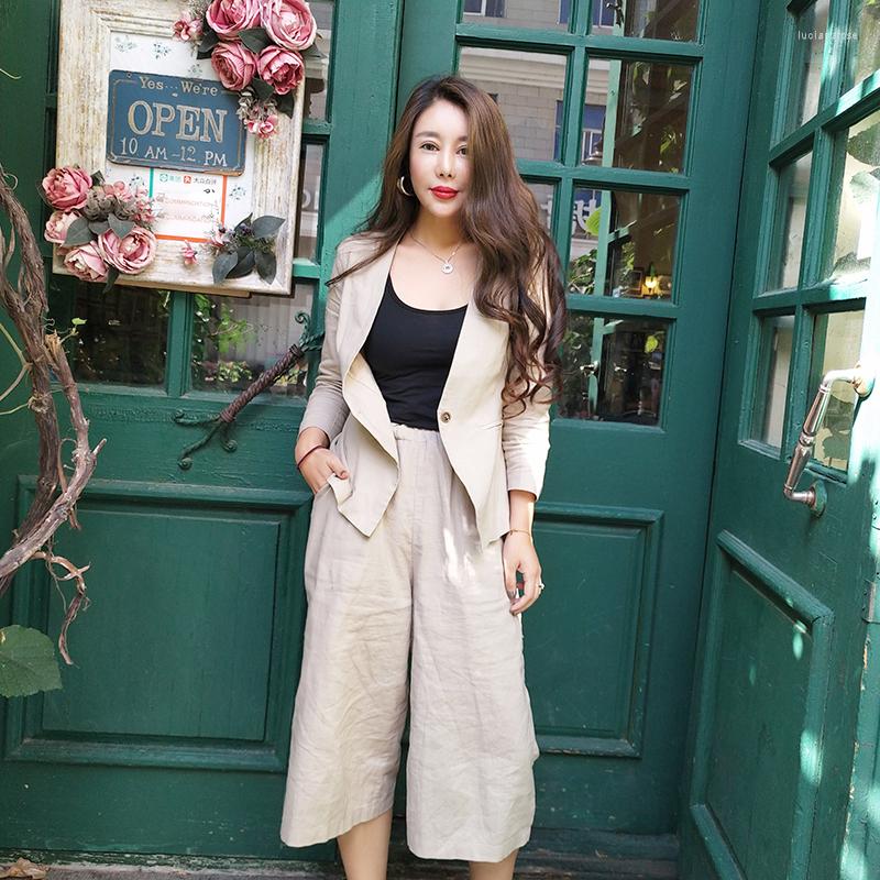 Women' Tracksuits Spring And Autumn Cotton Linen Suit Jacket Casual Pants Women' Two-piece 2 Piece Set Women, Photo color
Women' Tracksuits Spring And Autumn Cotton Linen Suit Jacket Casual Pants Women' Two-piece 2 Piece Set Women, Photo color