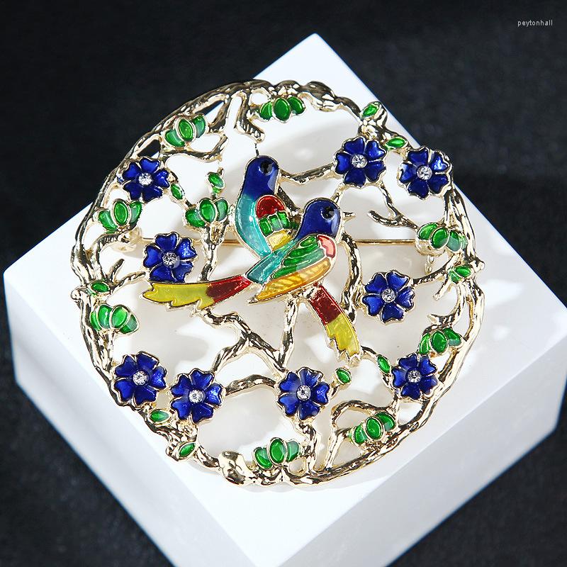 Brooches Women's Enamel Birds Flower Brooch Pin Hat Scarf Clothes Lapel Decor Accessories Couples Gifts Luxury Rhinestone Badge
Brooches Women's Enamel Birds Flower Brooch Pin Hat Scarf Clothes Lapel Decor Accessories Couples Gifts Luxury Rhinestone Badge