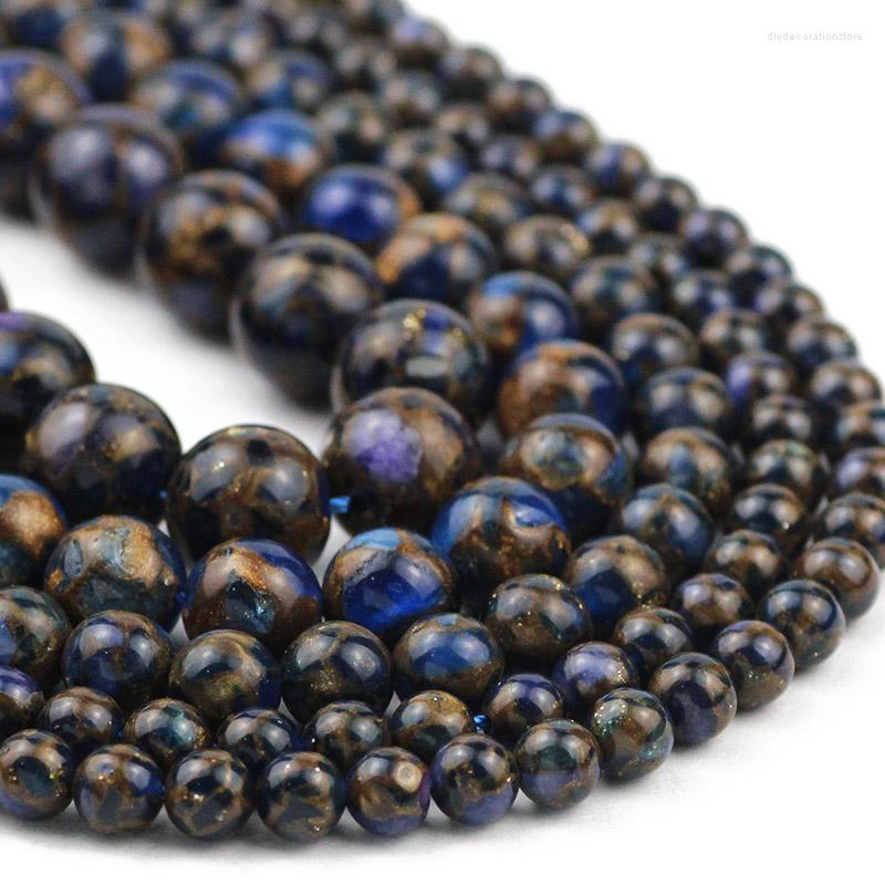 Beads Dark Blue Gold Colored Natural Stone Round Spacer 6/8/10/12MM Loose For Jewelry Making DIY Bracelets Necklace Accessories
Beads Dark Blue Gold Colored Natural Stone Round Spacer 6/8/10/12MM Loose For Jewelry Making DIY Bracelets Necklace Accessories