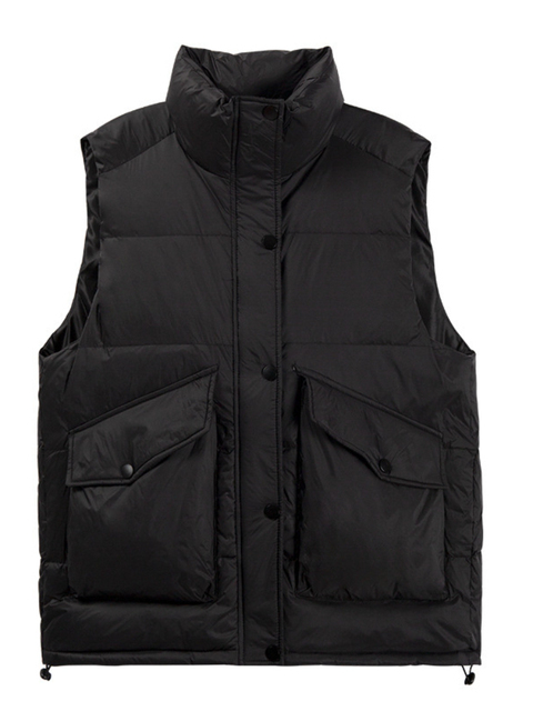 Women's Down Parkas Autumn Winter Lightweight Down Jacket Vest Women Sleeveless Stand Collar White Duck Down Coat Female Loose Vest Waistcoat 220