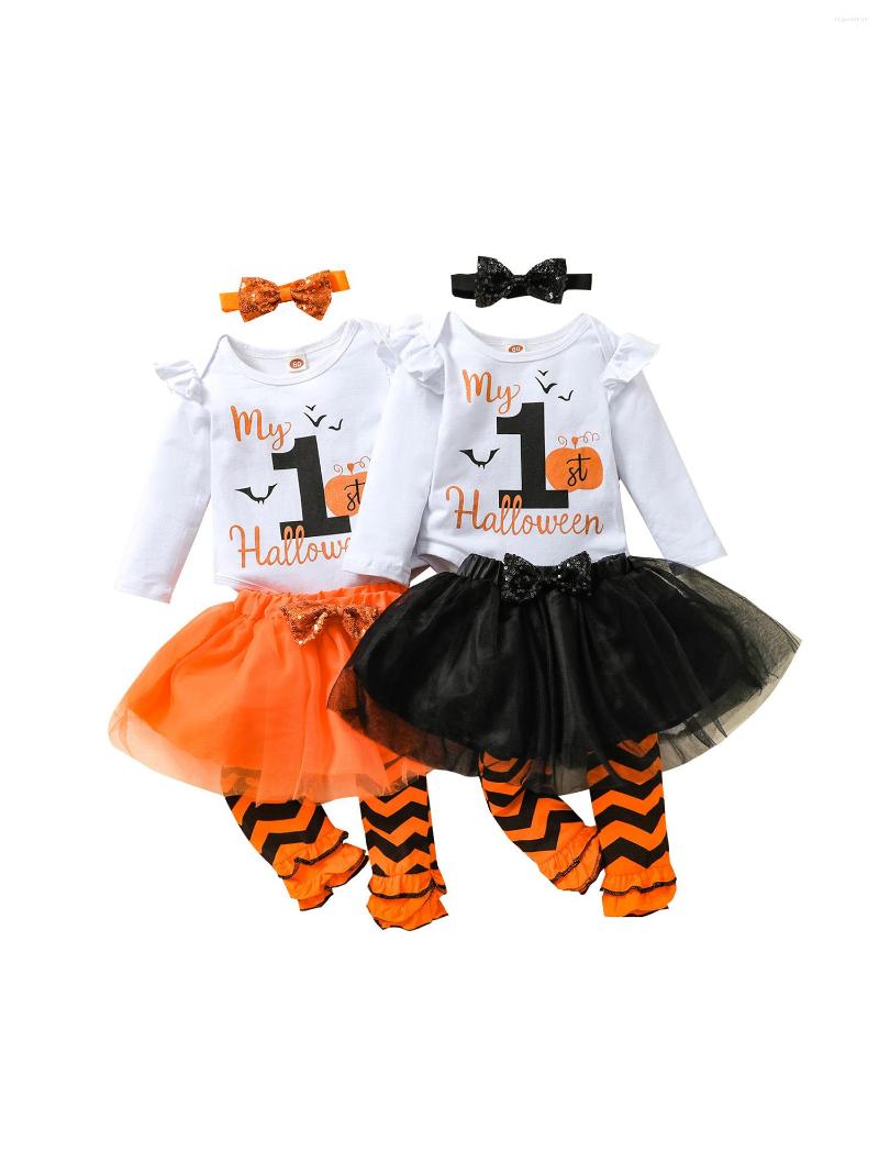 Clothing Sets 4Pcs Toddler Halloween Outfits Letters Long Sleeves Romper Tutu Skirt Leg Warmer Headband For Baby Girls, Orange
Clothing Sets 4Pcs Toddler Halloween Outfits Letters Long Sleeves Romper Tutu Skirt Leg Warmer Headband For Baby Girls, Orange