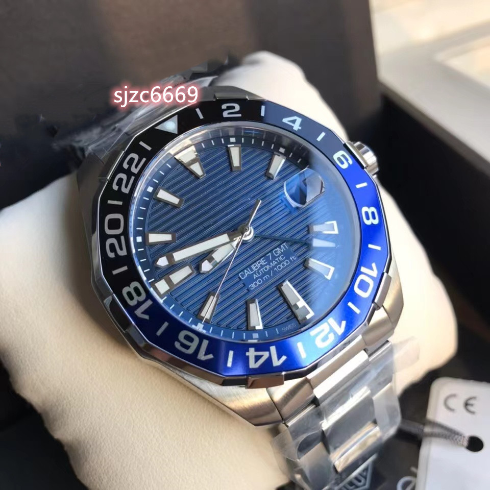 GMT mechanical watch diameter 43 mm with Swiss 330-2 movement sapphire crystal glass mirror fine steel wire drawing process luminous pointer, As shown
GMT mechanical watch diameter 43 mm with Swiss 330-2 movement sapphire crystal glass mirror fine steel wire drawing process luminous pointer, As shown