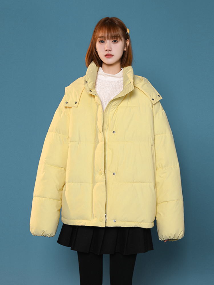 Women's Down Parkas Autumn Winter Short Parkas Women Thick Casual Solid Korean Oversized Puffer Jacket Female Hooded Streetwear Bubble Coat Outwear 220930, Creamy-white
Women's Down Parkas Autumn Winter Short Parkas Women Thick Casual Solid Korean Oversized Puffer Jacket Female Hooded Streetwear Bubble Coat Outwear 220930, Creamy-white