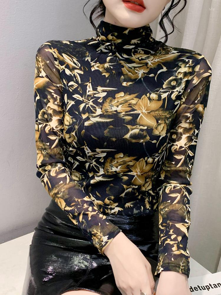Women' T Shirts Half Turtleneck Bottoming Shirt Plus Velvet Thick Inner Long-sleeved Autumn And Winter Mesh Printing Top Slim Fit T-shirt, Photo color
Women' T Shirts Half Turtleneck Bottoming Shirt Plus Velvet Thick Inner Long-sleeved Autumn And Winter Mesh Printing Top Slim Fit T-shirt, Photo color