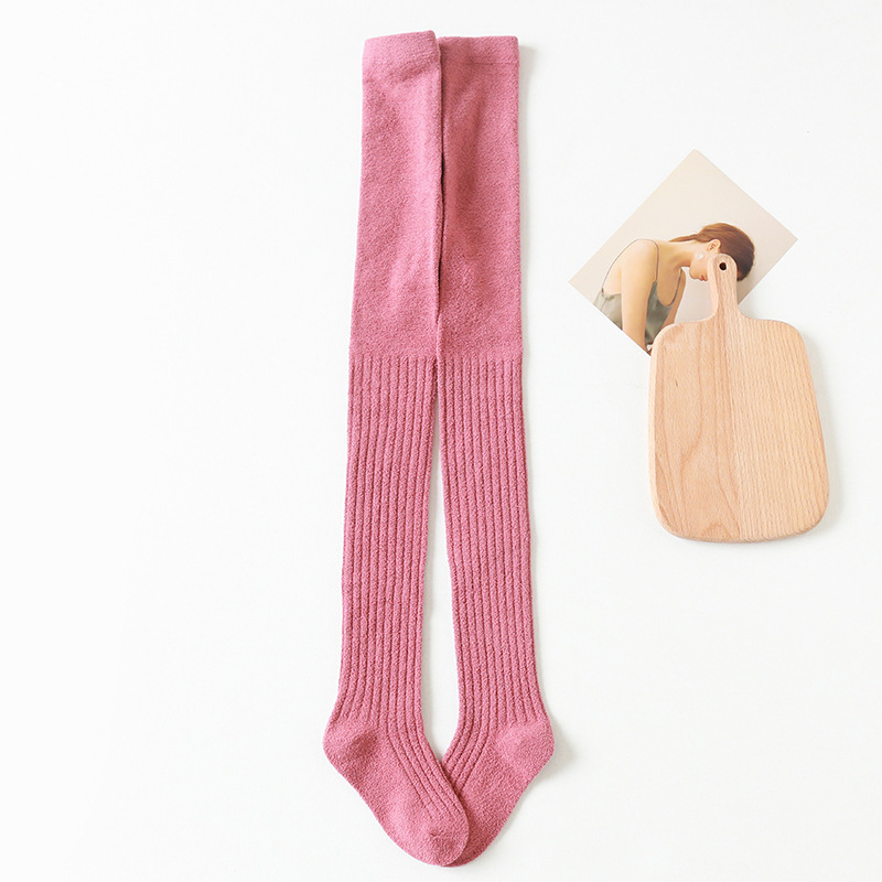 Leggings Tights Girls Stockings Winter Warm Coral Fleece Girls Extreme Soft Pantyhose for Children Solid Color Kids 221006
