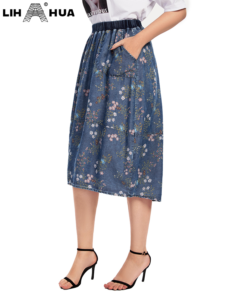 Plus size Dresses LIH HUA Women's Plus Size Denim Skirt Cotton Stretch Slim Print Casual Fashion Woven Skirt 221006, Blue
Plus size Dresses LIH HUA Women's Plus Size Denim Skirt Cotton Stretch Slim Print Casual Fashion Woven Skirt 221006, Blue