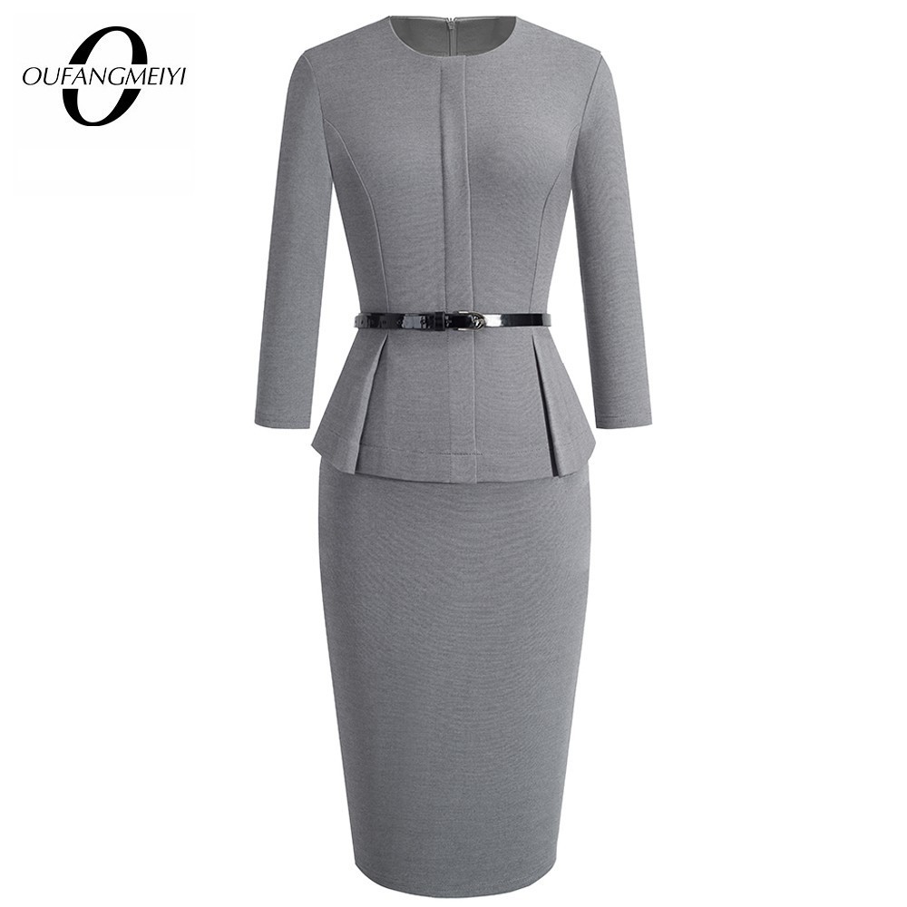 Work Dresses Autumn Winter Classic Women Business Elegant Sashes Solid Color Bodycon Work Career Office Dress EB473 221006, Blue
Work Dresses Autumn Winter Classic Women Business Elegant Sashes Solid Color Bodycon Work Career Office Dress EB473 221006, Blue