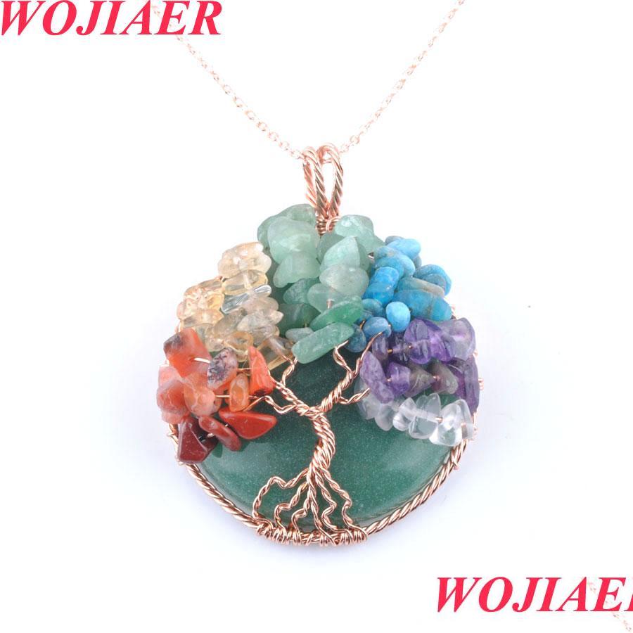 Pendant Necklaces Natural Cabochon Stone Green Aventurine Tree Of Life Pendant Rose Gold Wire Wrap 7 Chakra Chip Bead Wome Ffshop2001 Dhz7C
Pendant Necklaces Natural Cabochon Stone Green Aventurine Tree Of Life Pendant Rose Gold Wire Wrap 7 Chakra Chip Bead Wome Ffshop2001 Dhz7C