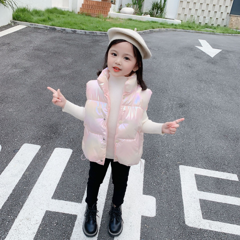 Waistcoat Girls Boys Babys Kids Down Vest Waistcoat Letters Warm Plus Thicken Winter Autumn Outdoor Jacket Cardigan Childrens Cloth 221006