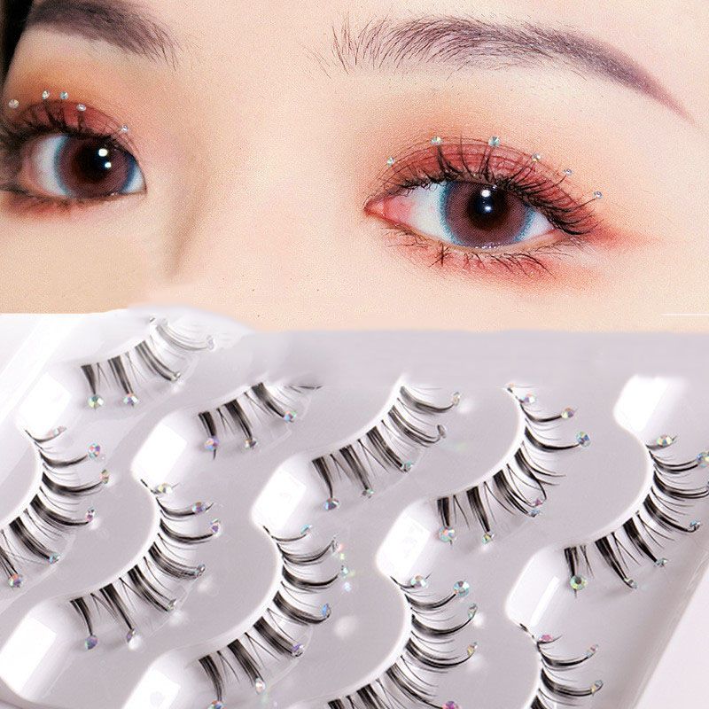 Halloween Strip Eyelashes Diamond Glitter 3D lashes Extension Wholesale Natural Wispy Reusable Clear band Eyelash 
Halloween Strip Eyelashes Diamond Glitter 3D lashes Extension Wholesale Natural Wispy Reusable Clear band Eyelash