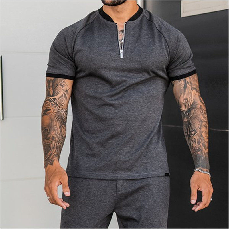 Men's Tracksuits Autumn Men's Sets Casual Simple T-Shirt Sports Short sleeves Trousers Fashion Short-Sleeved Fitness Jogger Tracksuit US Siz
