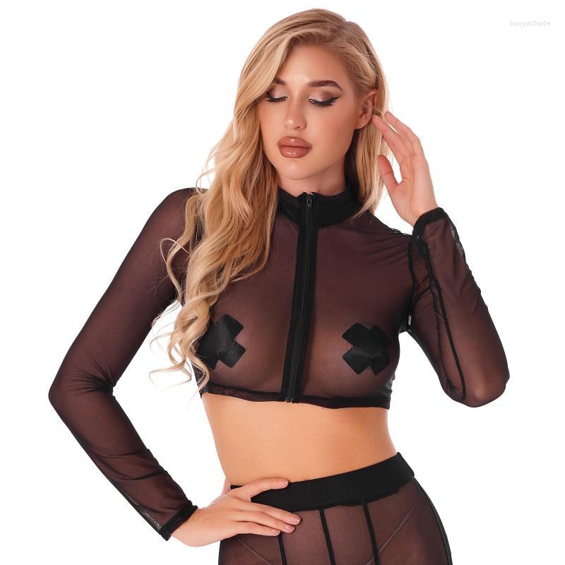Bras Sets Women Sexy Crop Tops Female Spring Autumn Streetwear Long Sleeve Zippered Sheer Mesh Bodycon T Shirt Fashion Casual Solid TopsBras, Black
Bras Sets Women Sexy Crop Tops Female Spring Autumn Streetwear Long Sleeve Zippered Sheer Mesh Bodycon T Shirt Fashion Casual Solid TopsBras, Black