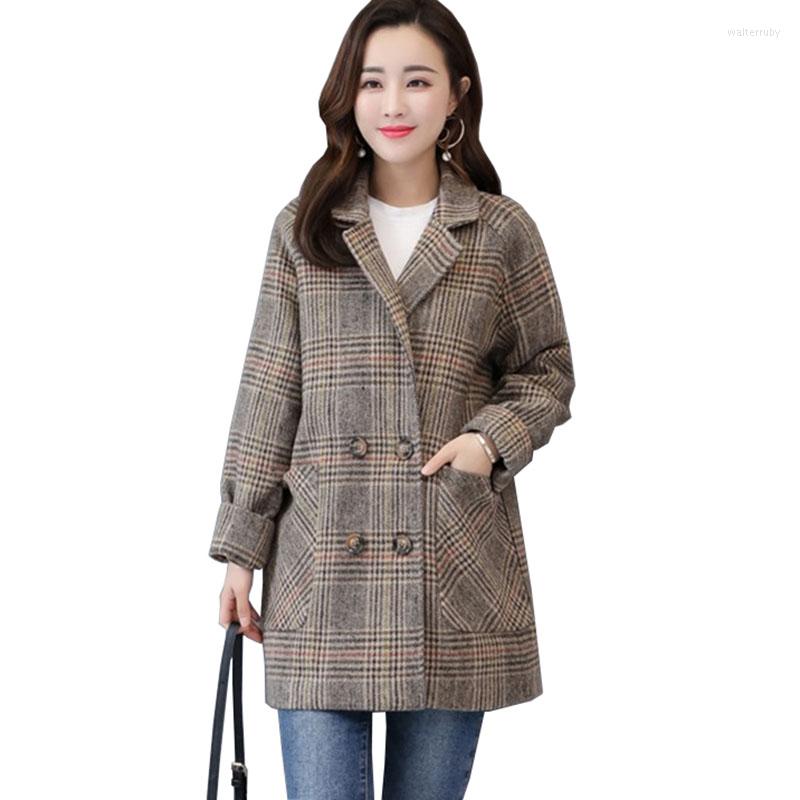 Women's Suits 2022 Plaid Suit Women Woolen Coat Autumn Winter Fashion Double Breasted Blazer Casual Top Female Plus Cotton Warm Outerwear, Khaki
Women's Suits 2022 Plaid Suit Women Woolen Coat Autumn Winter Fashion Double Breasted Blazer Casual Top Female Plus Cotton Warm Outerwear, Khaki