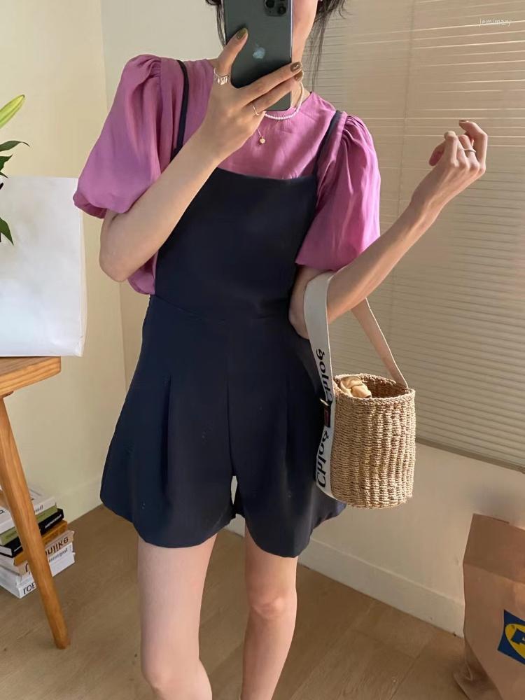 Women' Tracksuits Summer Jumpsuits Sets Korean Style Two Piece Set Women Short Sleeve Tops Shirt Shorts Rompers Playsuits Ensemble Femme 2, Picture color set
Women' Tracksuits Summer Jumpsuits Sets Korean Style Two Piece Set Women Short Sleeve Tops Shirt Shorts Rompers Playsuits Ensemble Femme 2, Picture color set