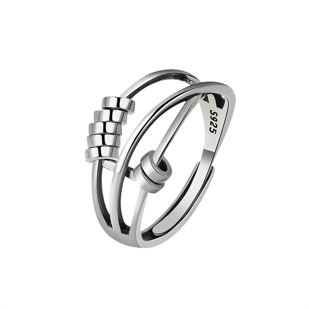 Anti Anxiety Band Rings 925 Sterling Silver Adjustable Rotating Beads Ring Jewelry Gift
Anti Anxiety Band Rings 925 Sterling Silver Adjustable Rotating Beads Ring Jewelry Gift