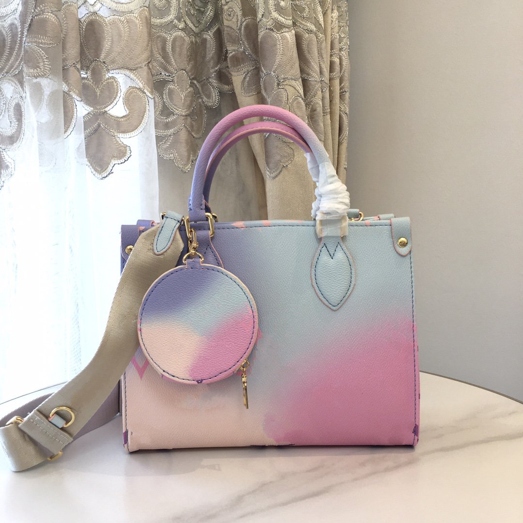 5A Gradients In Pastel Tones Onthego Shopping Handbag Purse Women Fashion Genuine Leather Shoulder Bags Multi Pochette Accessories M59856, 2# 59856
5A Gradients In Pastel Tones Onthego Shopping Handbag Purse Women Fashion Genuine Leather Shoulder Bags Multi Pochette Accessories M59856, 2# 59856