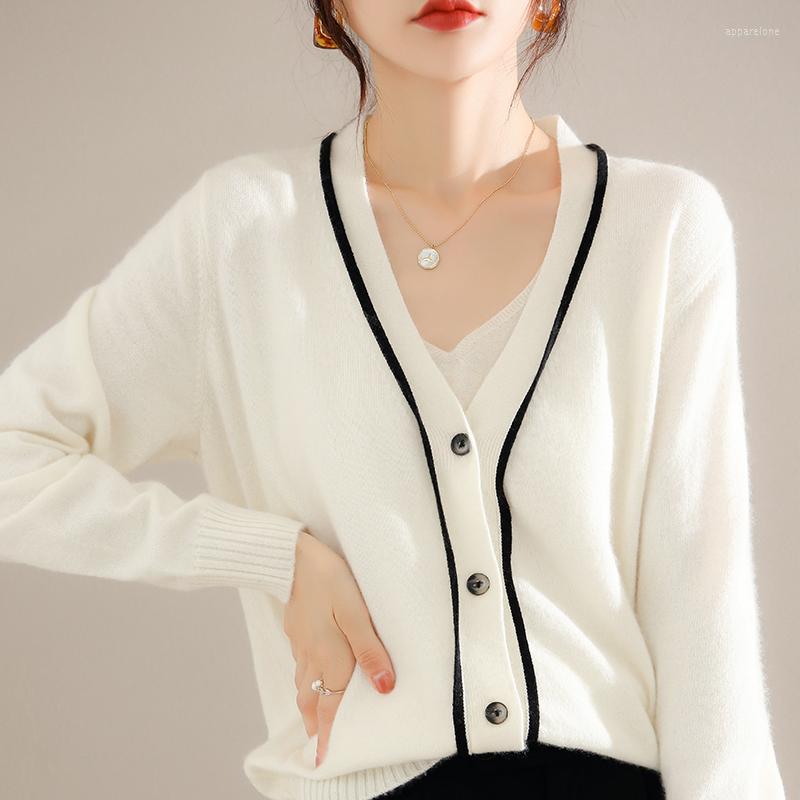 Women' Knits Women Knitwears Soft Warm Vneck Jackets Pure Wool Knitting Sweaters Female Winter Fashion Woolen Tops, Black 
Women' Knits Women Knitwears Soft Warm Vneck Jackets Pure Wool Knitting Sweaters Female Winter Fashion Woolen Tops, Black