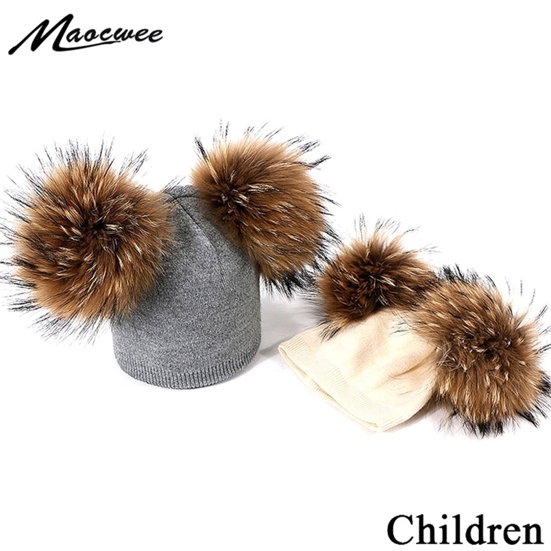 Caps Hats Winter Children Hats For Girls Boys With Double Real Fur Pompon Kids Caps Baby Thick Warm Knitted Beanies Outdoor Windproof Hats 221006
Caps Hats Winter Children Hats For Girls Boys With Double Real Fur Pompon Kids Caps Baby Thick Warm Knitted Beanies Outdoor Windproof Hats 221006