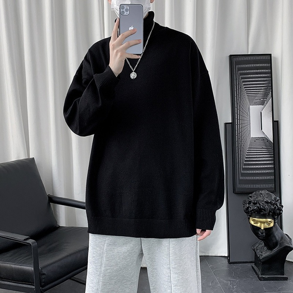 Korean Fashion Solid Color Men Sweater High Neck Turtleneck Sweaters Men Casual Clothes Autumn Winter Tops Oversized, Gray
Korean Fashion Solid Color Men Sweater High Neck Turtleneck Sweaters Men Casual Clothes Autumn Winter Tops Oversized, Gray