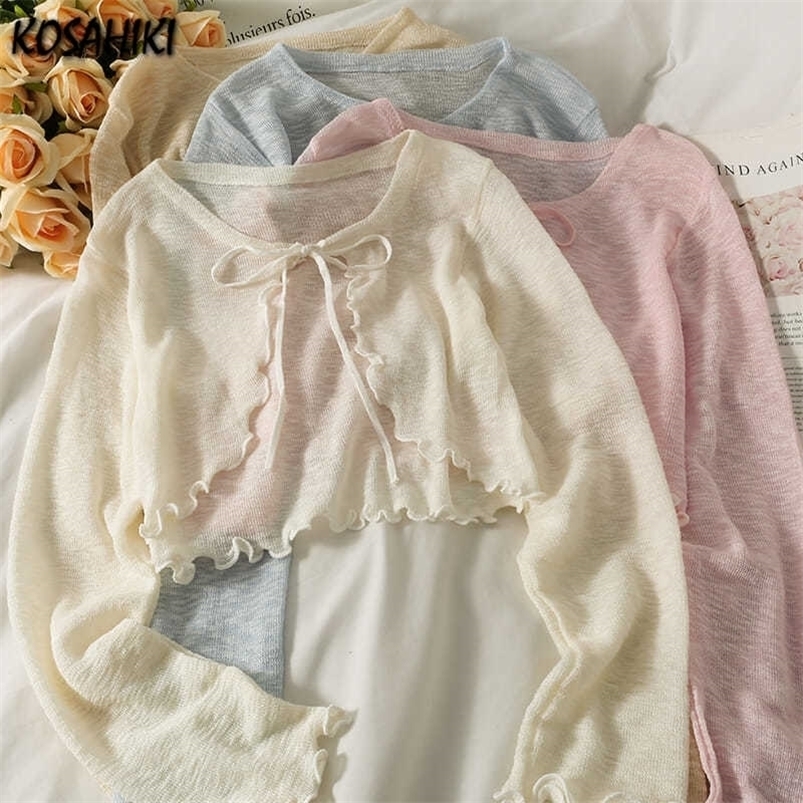 Women' Knits Tees KOSAHIKI Women Thin Coat Casual Bow Summer Sun Protection Clothes Female Cardigan Shirt Lolita Covers Tops Blouse Woman Blusa 221006, Pink
Women' Knits Tees KOSAHIKI Women Thin Coat Casual Bow Summer Sun Protection Clothes Female Cardigan Shirt Lolita Covers Tops Blouse Woman Blusa 221006, Pink