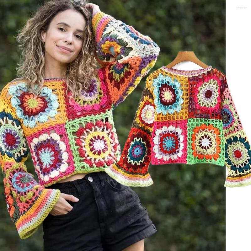 Women's Knits Jenny&Dave 2022 Indie Folk Bohemian Style Retro Floral Handmade Flare Sleeve Knitwear Sexy O-neck Short Sweaters Women, Colorfur
Women's Knits Jenny&Dave 2022 Indie Folk Bohemian Style Retro Floral Handmade Flare Sleeve Knitwear Sexy O-neck Short Sweaters Women, Colorfur