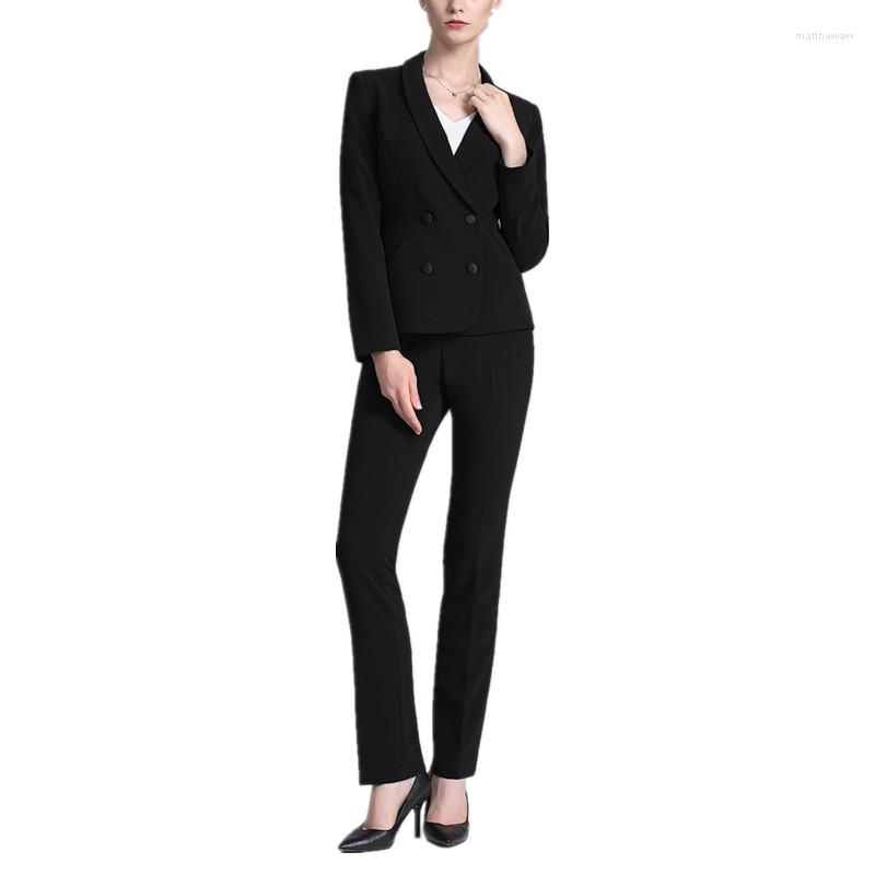 Women' Two Piece Pants Women' Suits Fashion Slim Double-breasted Women Suit 2-piece Blazer Ladies Casual Professional Wear, Black
Women' Two Piece Pants Women' Suits Fashion Slim Double-breasted Women Suit 2-piece Blazer Ladies Casual Professional Wear, Black