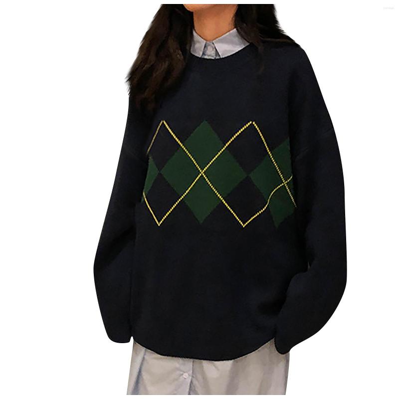 Women's Sweaters Herbst Winter Innenhof Stil Geometrisches Muster Long Sleeve Lose Rundhals Strick Pullover Fashion Autumn Sleeveless Wear
Women's Sweaters Herbst Winter Innenhof Stil Geometrisches Muster Long Sleeve Lose Rundhals Strick Pullover Fashion Autumn Sleeveless Wear