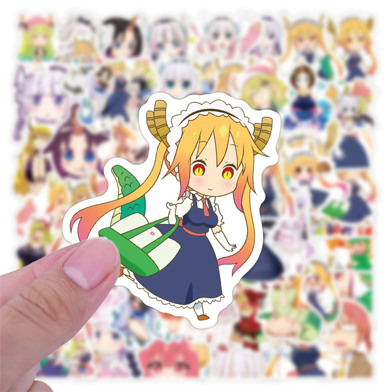 50PCS Anime Miss Kobayashi's Dragon Maid Sticker Graffiti Kids Toy Skateboard car Motorcycle Bicycle Sticker Decals Wholesale
