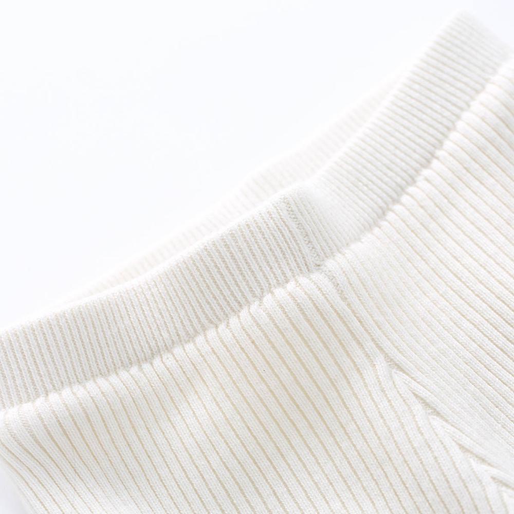 Leggings Tights Pureborn Children Kids Girl Knitted Cotton Fleece Lined Baby Bottoms Pants Solid Color Ruffle Winter 221006