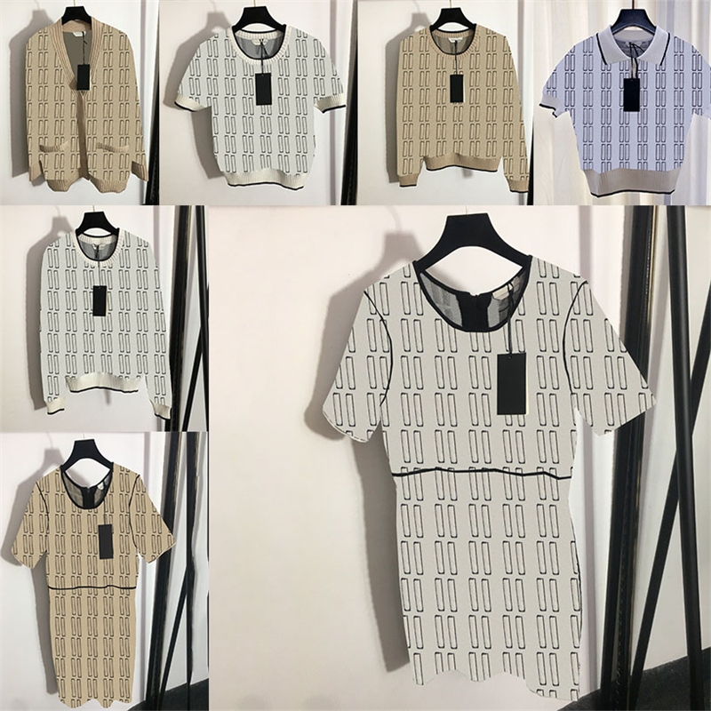 Full Letter Womens Knit Dresses Sweaters Cardigan High Grade Women Designer Clothing Fashion Knitting T Shirts Tops Short Sleeve Polo Shirt, Polo short sleeve/khaki
Full Letter Womens Knit Dresses Sweaters Cardigan High Grade Women Designer Clothing Fashion Knitting T Shirts Tops Short Sleeve Polo Shirt, Polo short sleeve/khaki