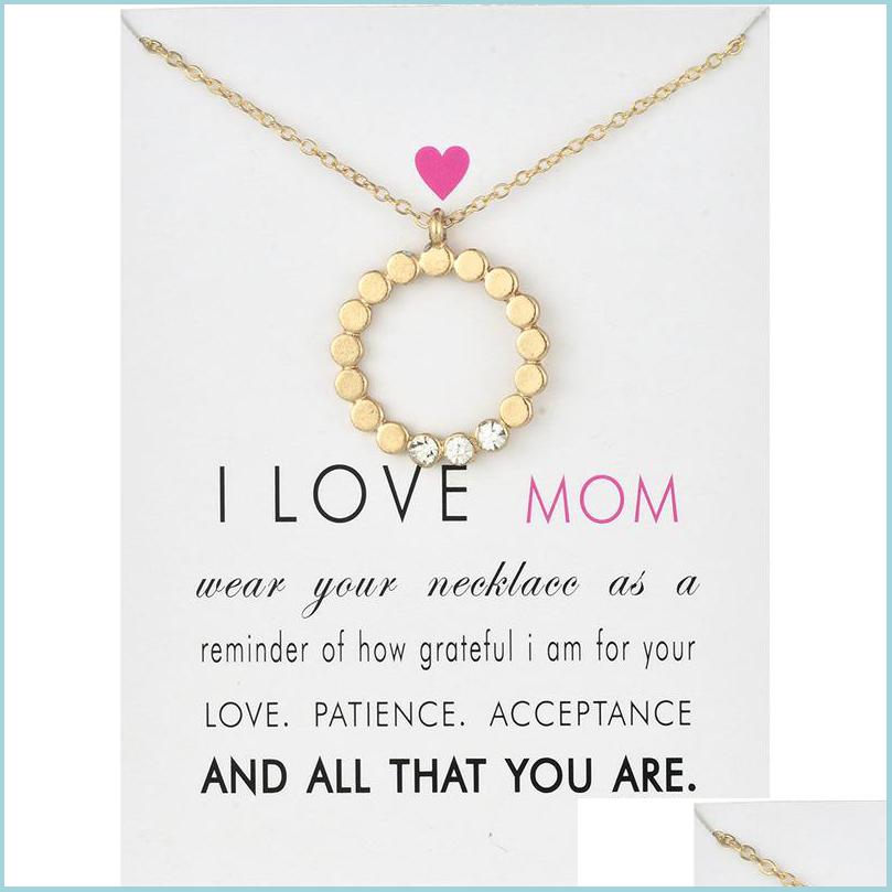 Pendant Necklaces I Love Mom Circle Pendant Choker Necklaces With Card Gold Sier Cz Chain For Women Fashion Jewelry Mothers Vipjewel Dhcj1
Pendant Necklaces I Love Mom Circle Pendant Choker Necklaces With Card Gold Sier Cz Chain For Women Fashion Jewelry Mothers Vipjewel Dhcj1