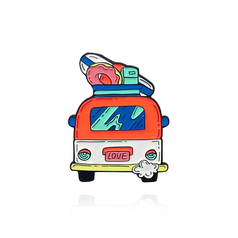 Cartoon Travel Bus Brooches Funny Letter Love Pins Enamel Brooch for Girls Metal Badges Happy bus to the beach vacation
Cartoon Travel Bus Brooches Funny Letter Love Pins Enamel Brooch for Girls Metal Badges Happy bus to the beach vacation