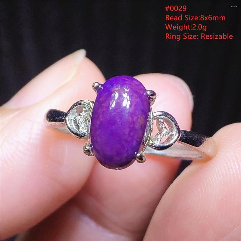 Cluster Rings Genuine Natural Purple Sugilite Adjustable Ring Gemstone South Africa Woman 925 Sterling Silver Pink Jewelry
Cluster Rings Genuine Natural Purple Sugilite Adjustable Ring Gemstone South Africa Woman 925 Sterling Silver Pink Jewelry