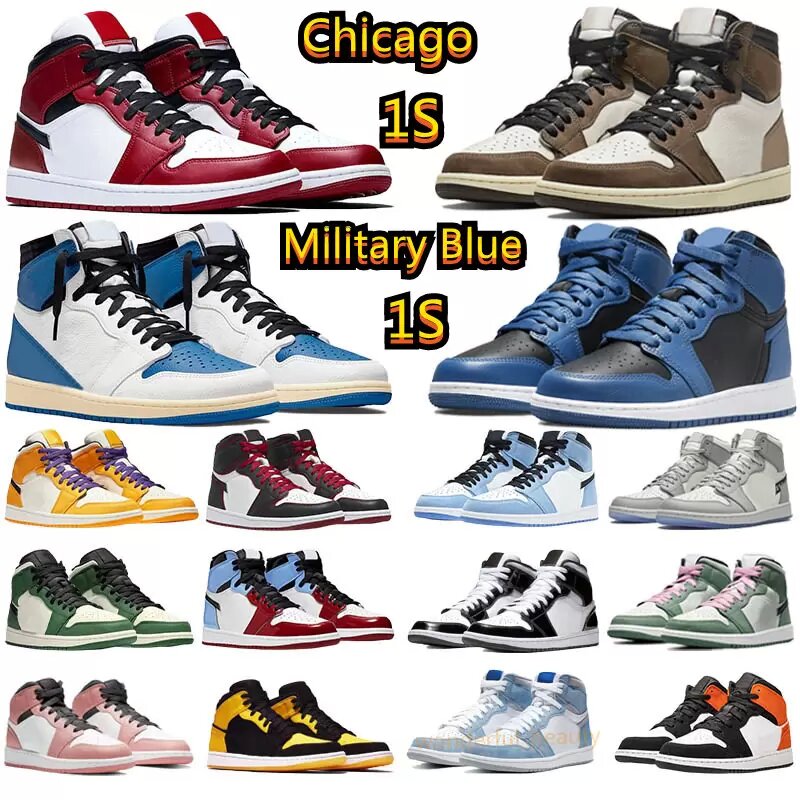 Jumpman 1s Basketball Shoes Military Blue UNC Bred Toe Phantom University Blue Hyper Royal Dark Mocha Panda Men Women Sports Trainers Size 36-47.5, 33
Jumpman 1s Basketball Shoes Military Blue UNC Bred Toe Phantom University Blue Hyper Royal Dark Mocha Panda Men Women Sports Trainers Size 36-47.5, 33