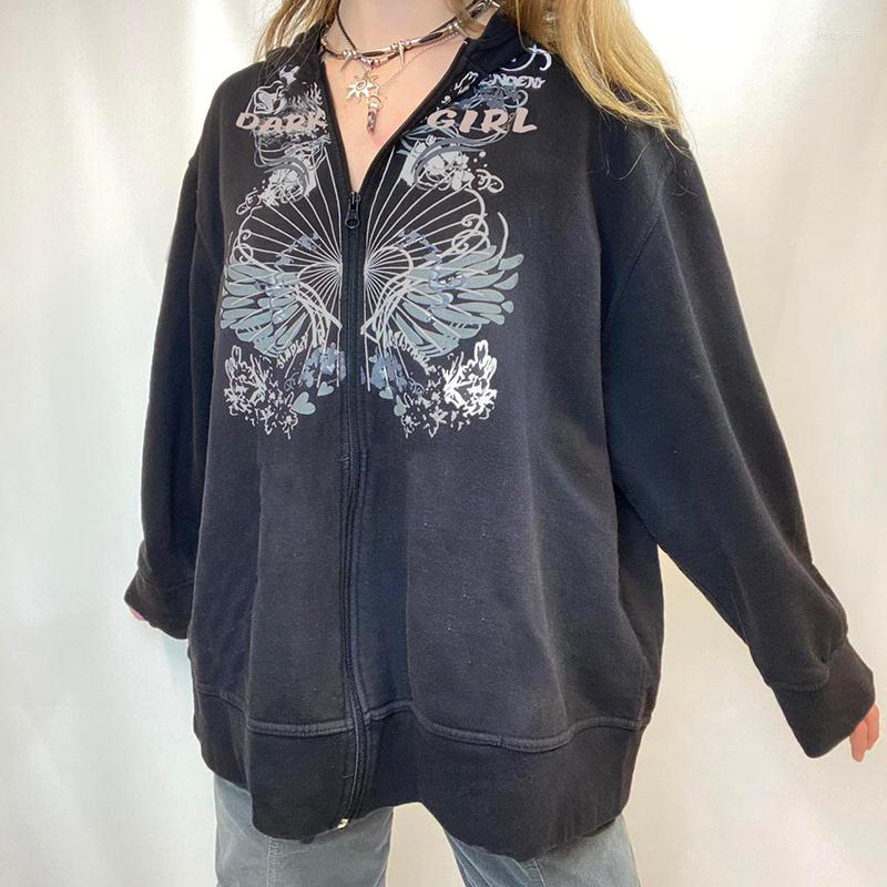 Women' Hoodies Harajuku Grunge Print Zipper Autumn Spring Long Sleeve Jackets Korean Fashon Preppy Vintage Loose Coat Women Streetwear, Black
Women' Hoodies Harajuku Grunge Print Zipper Autumn Spring Long Sleeve Jackets Korean Fashon Preppy Vintage Loose Coat Women Streetwear, Black