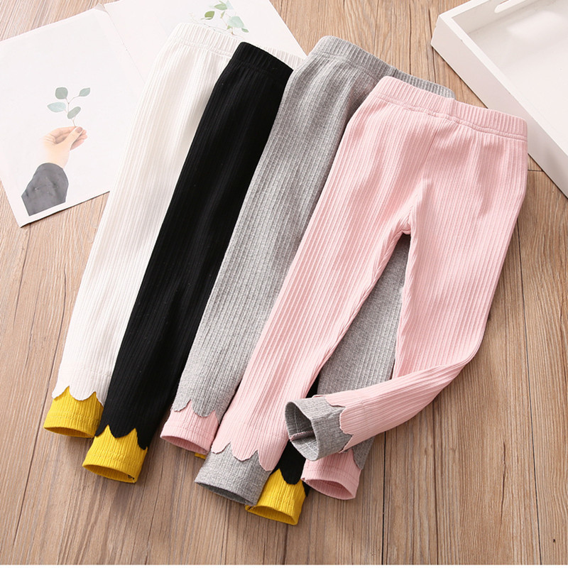 Leggings Tights Autumn Spring Korean 90 140cm 2 3 4 5 6 7 8 10 Years Kids Cotton Mix Color Baby Princess Patchwork For Girls 221006