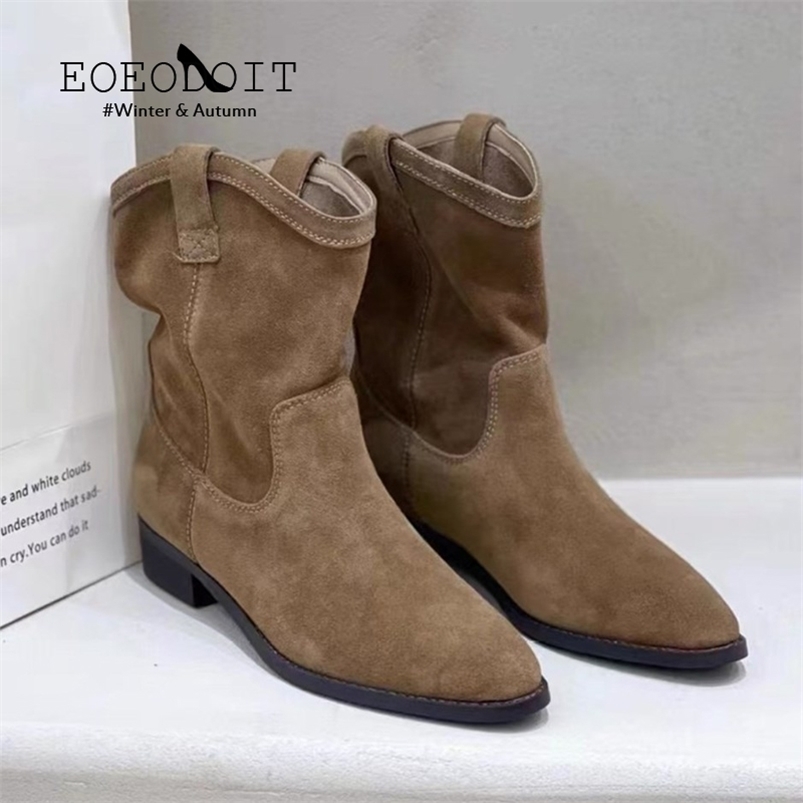 Boots EOEODOIT Women Short Western Autumn Winter Fashion Ankle Low Heels Pointed Toe Slip-on Woman 221006, Brown
Boots EOEODOIT Women Short Western Autumn Winter Fashion Ankle Low Heels Pointed Toe Slip-on Woman 221006, Brown