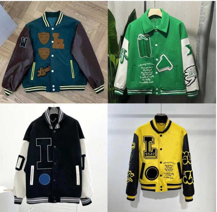 2022 Men's Baseball Jacket Flocked Leather Sleeve Uniform Fashion Jacket Quality Single breasted Warm Coat Couple Women's College Clothes, 07
2022 Men's Baseball Jacket Flocked Leather Sleeve Uniform Fashion Jacket Quality Single breasted Warm Coat Couple Women's College Clothes, 07