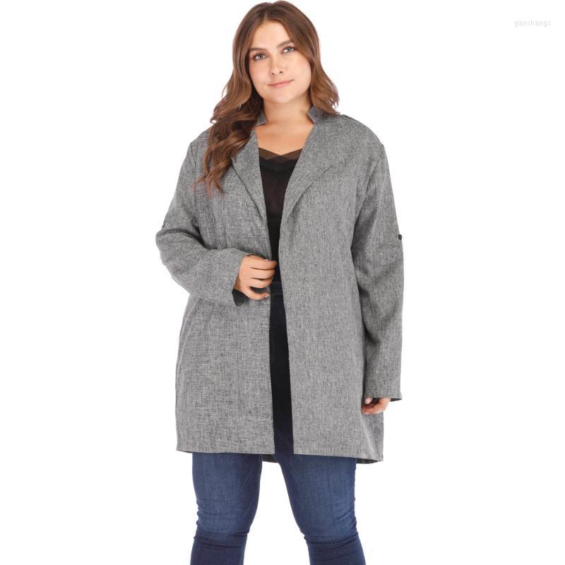 Women's Trench Coats Jacket Long-sleeve Windbreaker Fashion Senior Gray Large Size Women Clothing 2022 Spring All-match Blazer Drop
Women's Trench Coats Jacket Long-sleeve Windbreaker Fashion Senior Gray Large Size Women Clothing 2022 Spring All-match Blazer Drop