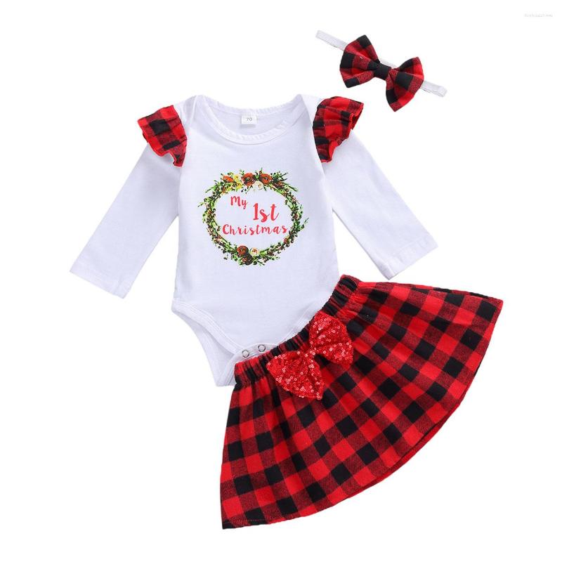 Clothing Sets 3Pcs Christmas Infant Clothes Suit Spring Autumn Baby Girls Long Sleeve Letter Garland Romper Plaid Skirt Bow Headwear Set, Picture shown
Clothing Sets 3Pcs Christmas Infant Clothes Suit Spring Autumn Baby Girls Long Sleeve Letter Garland Romper Plaid Skirt Bow Headwear Set, Picture shown
