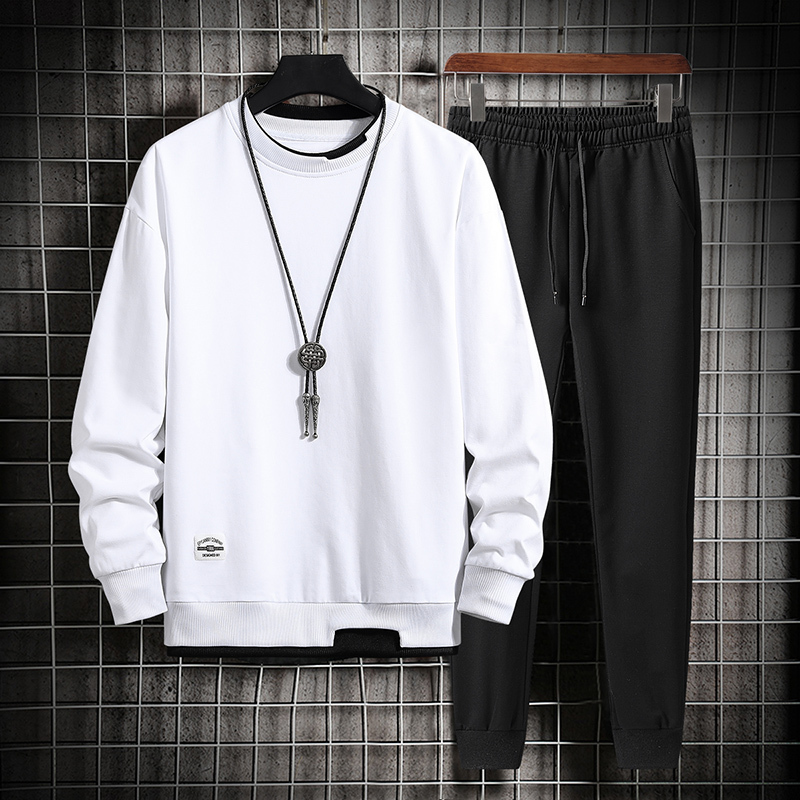 Men's Tracksuits Spring Autumn Casual Mens Set Sweatshirts and Sweatpants Two Pieces Set Fashion Streetwear Outfit Set Men Sports Suit 221006