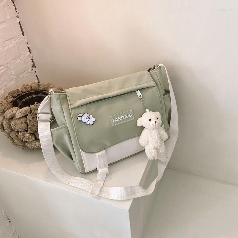 Evening Bags Casual Nylon Shoulder Bag For Women 2022 Handbags Womens Messenger Fashion Ladies Hand Bolsa Feminina Book, Green with bear
Evening Bags Casual Nylon Shoulder Bag For Women 2022 Handbags Womens Messenger Fashion Ladies Hand Bolsa Feminina Book, Green with bear