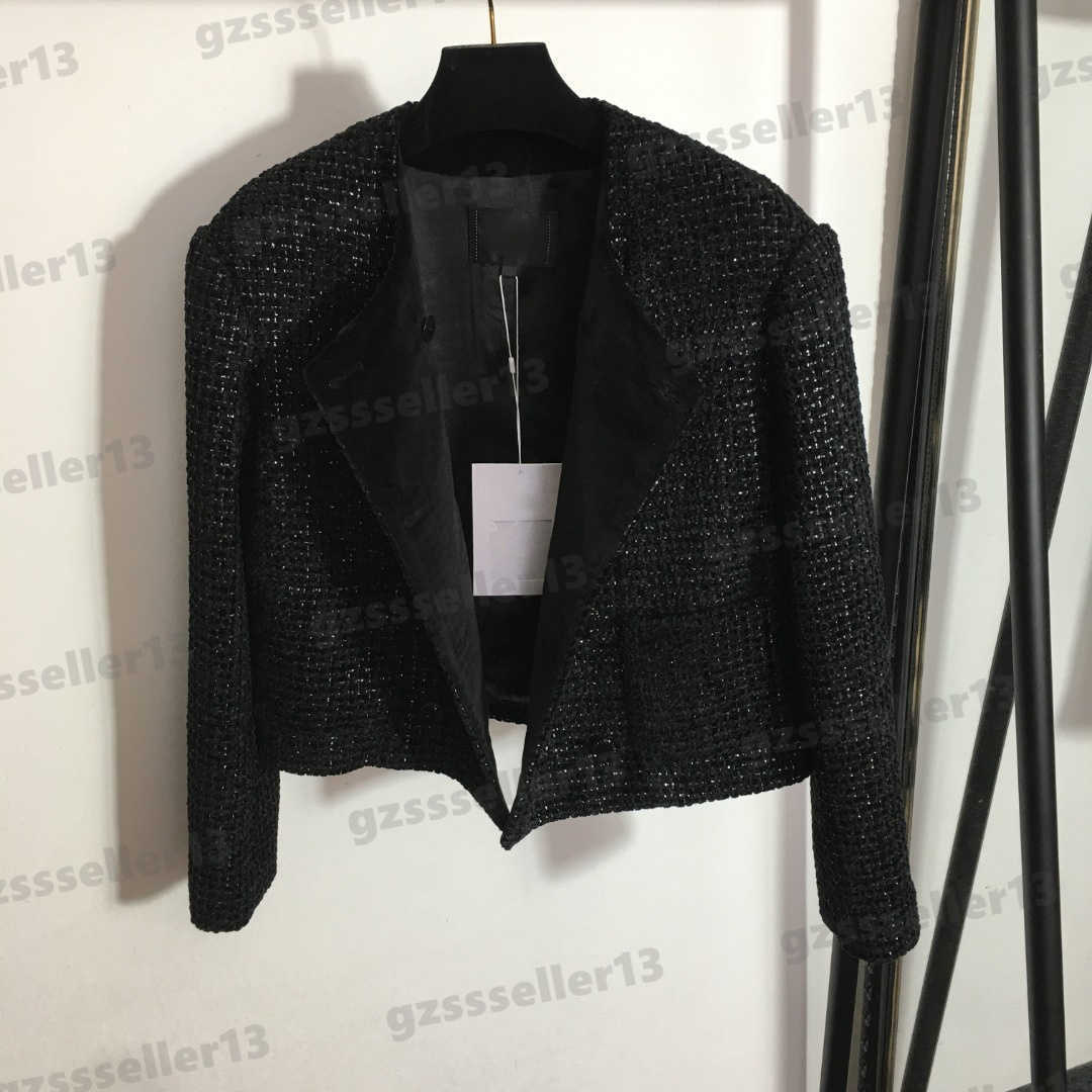 Womens Jacket Luxury Designer Black Double-breasted Round Neck Long Sleeve Tweed Jackets Fashion Brand Fall And Winter Button Cardigan 0912, Extra shipping
Womens Jacket Luxury Designer Black Double-breasted Round Neck Long Sleeve Tweed Jackets Fashion Brand Fall And Winter Button Cardigan 0912, Extra shipping