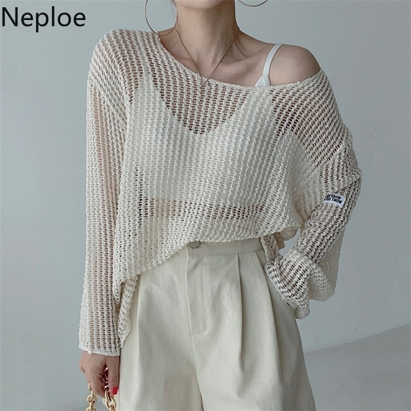 Women's Sweaters Neploe Fashion Y2K Sweater For Women Korean Woman Oversize Sweaters Hollow Out Female Clothing Long Sleeve Pullover Clothes 221006, Sky blue
Women's Sweaters Neploe Fashion Y2K Sweater For Women Korean Woman Oversize Sweaters Hollow Out Female Clothing Long Sleeve Pullover Clothes 221006, Sky blue