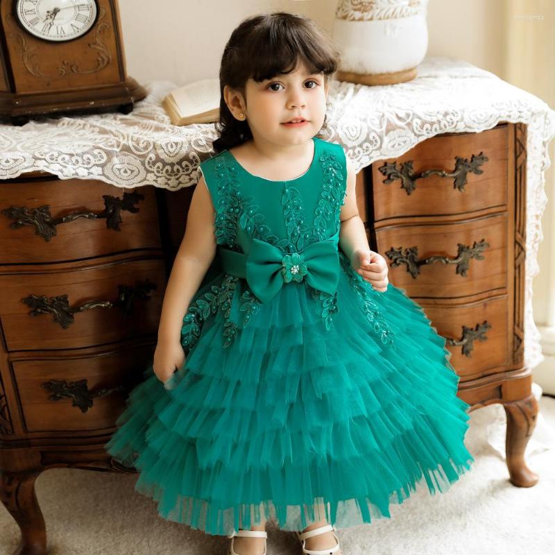 Girl Dresses Green Tulle Dress Princess Party Tutu Pearls Kids Wedding Evening Gown Children Clothing Baby Clothes Vestidos 2022, N2118-green 
Girl Dresses Green Tulle Dress Princess Party Tutu Pearls Kids Wedding Evening Gown Children Clothing Baby Clothes Vestidos 2022, N2118-green